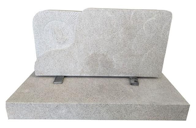 Simple Style China White Marble Engraving Headstone for Christian