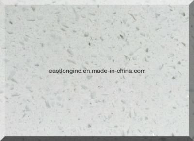 Sparkle White Color Artificial Quartz Stone Solid Surface for Countertops or Building Materails