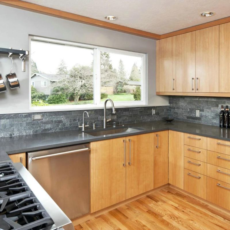 Man Made Solid Surface Sparkling Crystal Grey Quartz Engineered Stone Benchtops