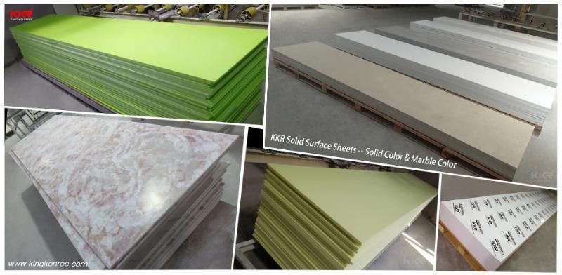 Korean Marble Color 20mm Acrylic Solid Surface Artificial Stone Slab