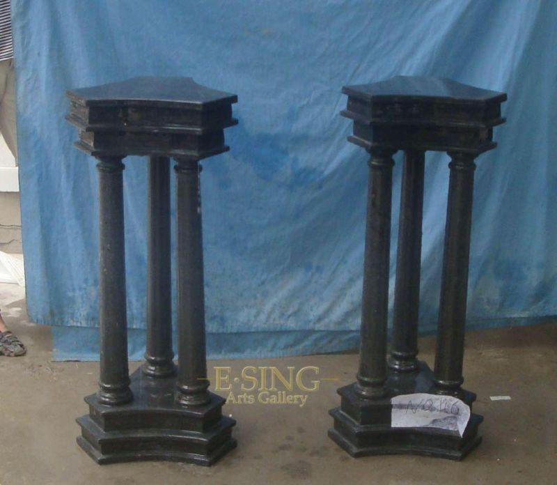 Home and House Decoration Black Marble Pillar Designs for Interior Decoration Marble Columns