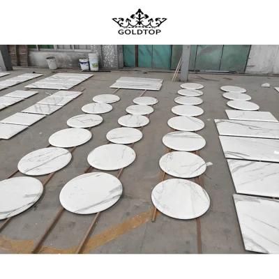 Calacatta White Stone Marble Countertops Tops Polishing Marble Top Kitchen Sink Kitchen Countertops