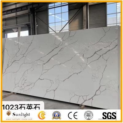Brazil Hot Plain blue Color Artificial Quartz Stone Slabs