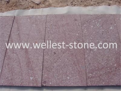 Flamed Finish Ocean Red Granite Tile Exterior Flooring
