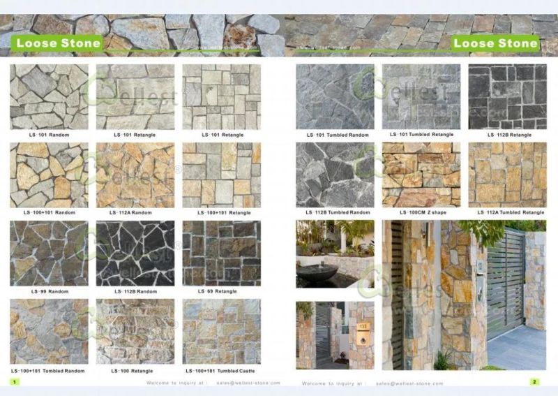 Blue Mountain Granite Wall Stone for Outdoor Structures, Landscaping