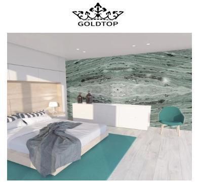 Superior Quality Retro Natural Stone Green Cold Ice Jade Marble for Villa Countertops