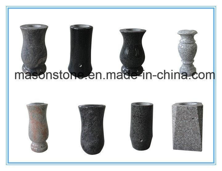 G635 Granite Flower Vase for Memorial Stone
