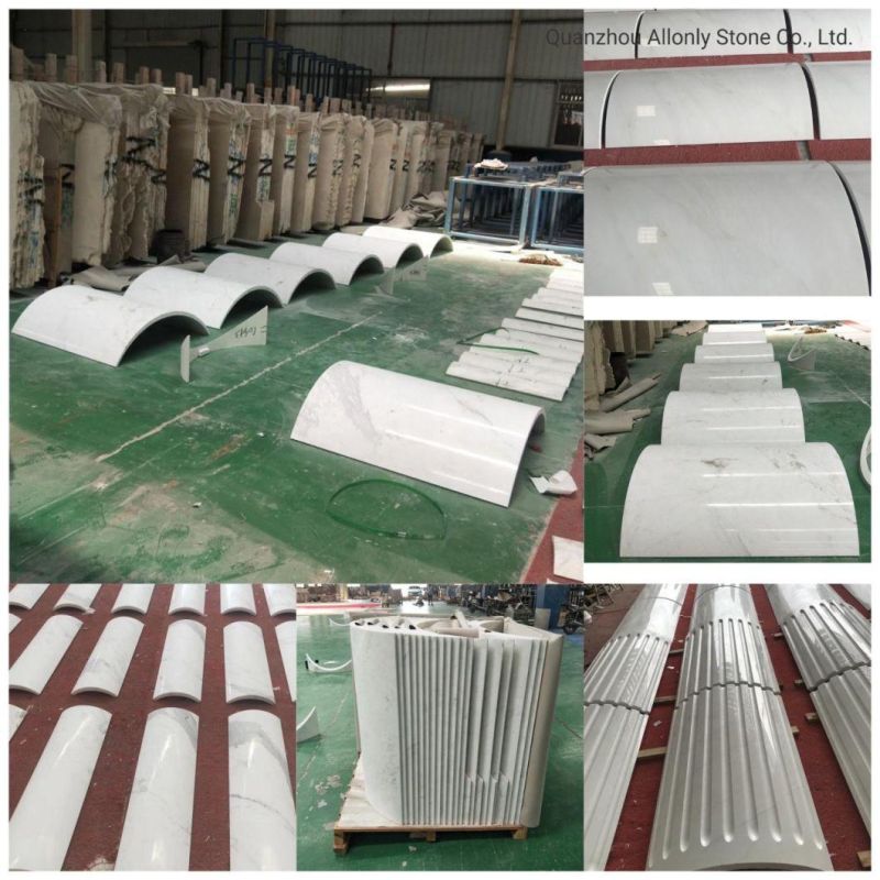 Wholesale White Marble Round Pillar Decorative Stone Columns
