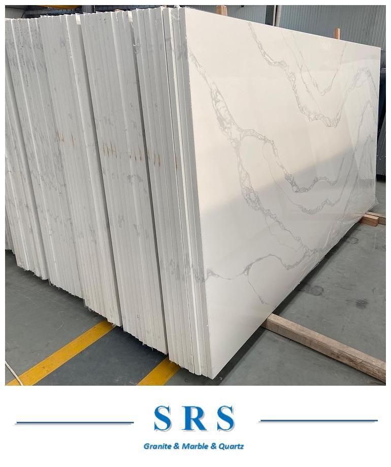Calacatta White Quartz for Countertop/Vanity Top Price