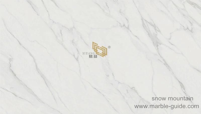 Solid Surface Honed/Polished White Sintered Stone Big Slab for Wholesale/Countertop