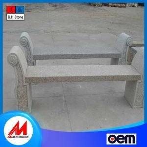 Made in China Premium Design Light Gray Granite Garden Stone Bench