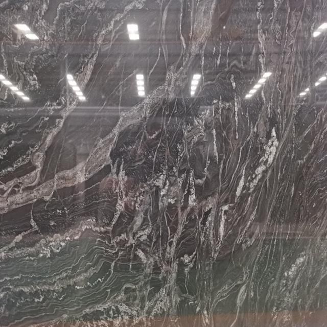 Paradiso Black Granite Natural Black Granite with White Busy Looking Veins