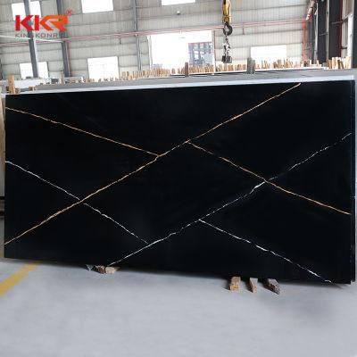 Calacatta Gold Black Quartz for Kitchen Countertop 2cm to 3cm Stone Slab