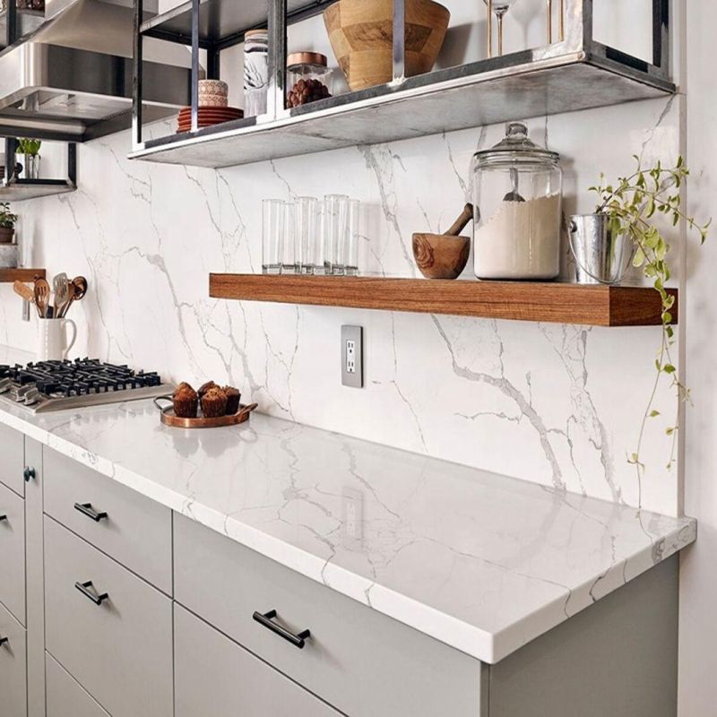 Calacatta Marble Artificial Quartz Stone Slabs Tiles Countertops Vanity Tops Kitchen Tops