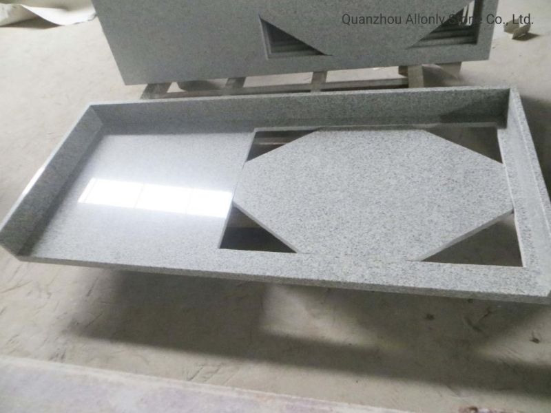 China Wholesale Cheap Light Grey Stone Kitchen Top Price