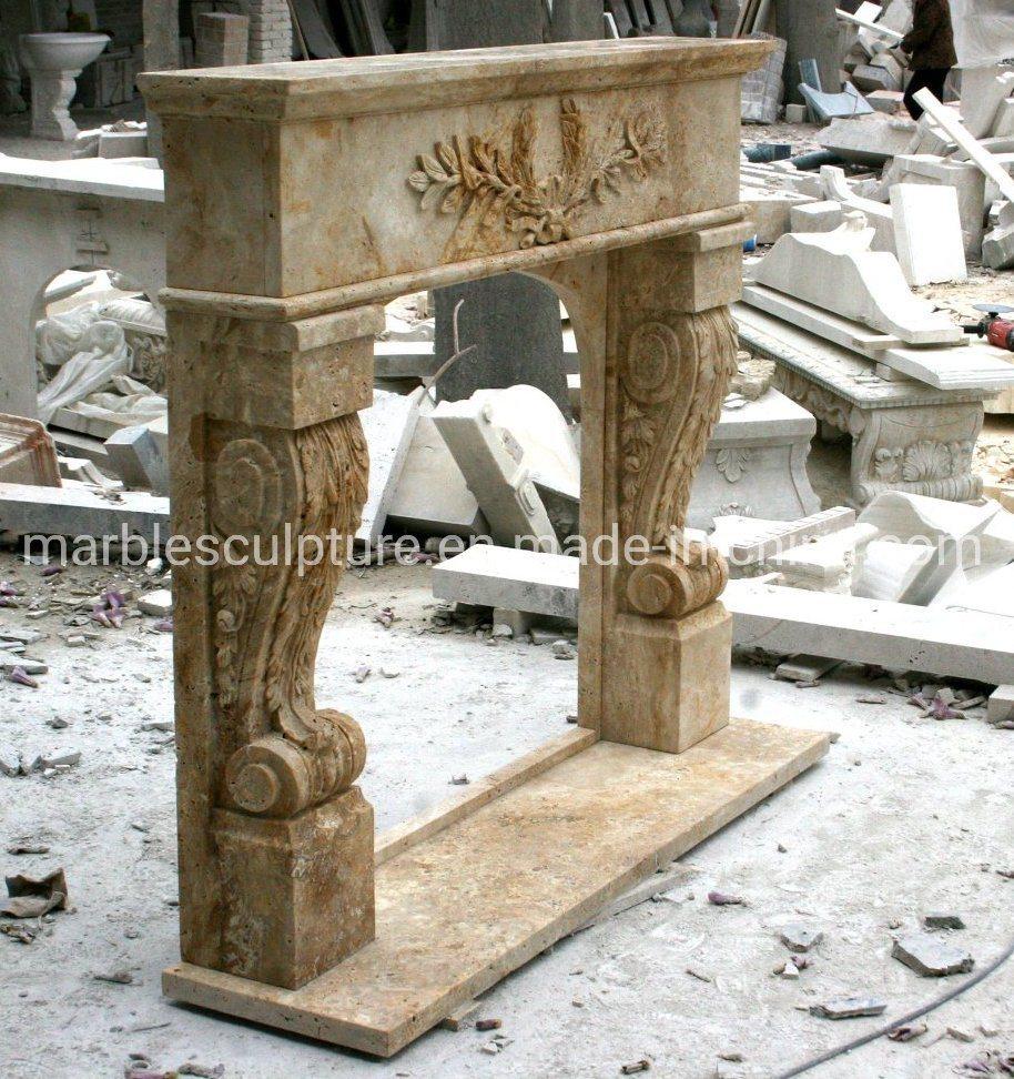 Middle Simple Style Classic Antique Marble Fireplace (SYMF-276)