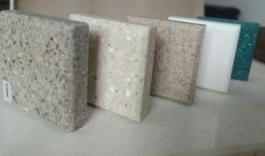 Mv322-- Artificial Marble for Countertop Wall with Veins Glass and Shell