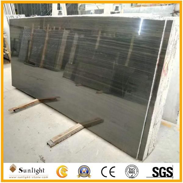 Price Grain Color Texture Stone Slab Imperial Black Wooden Marble, Black Wooden Marble in Slabs