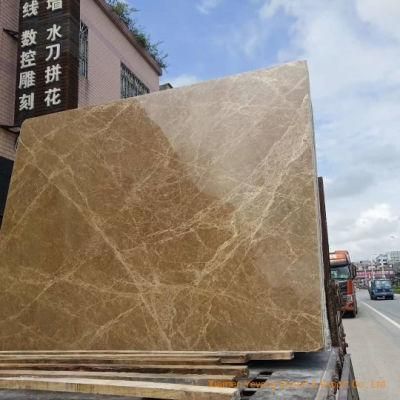 Natural Stone Slabs Marble for Countertop/Island/Vanity Flooring/Wall/Background (Light Emperador Marble)