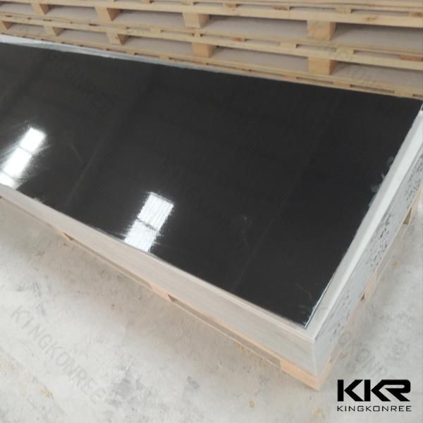 Building Material Wholesale 12mm 30mm Black Solid Surface Sheets Artificial Stone