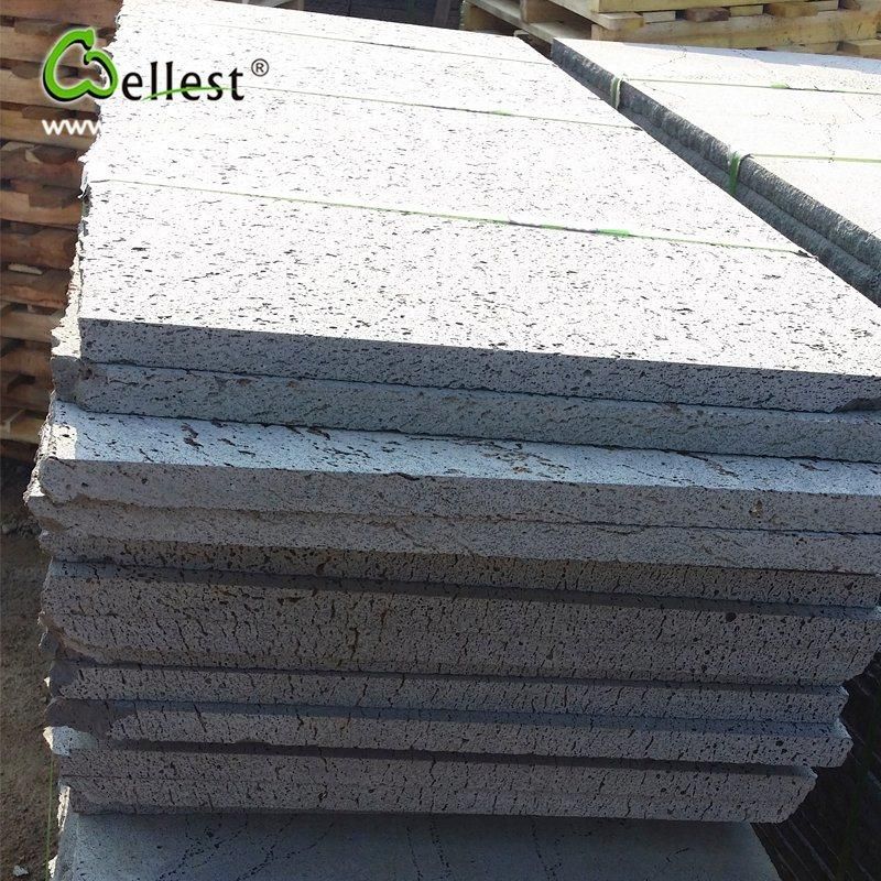 Exterior Floor and Wall Tile Grey Basalt Stone, Lava Stone Tile