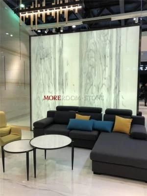 Engineered Stone Factory Translucent Solid Surface White Faux Marble for Wall Decor