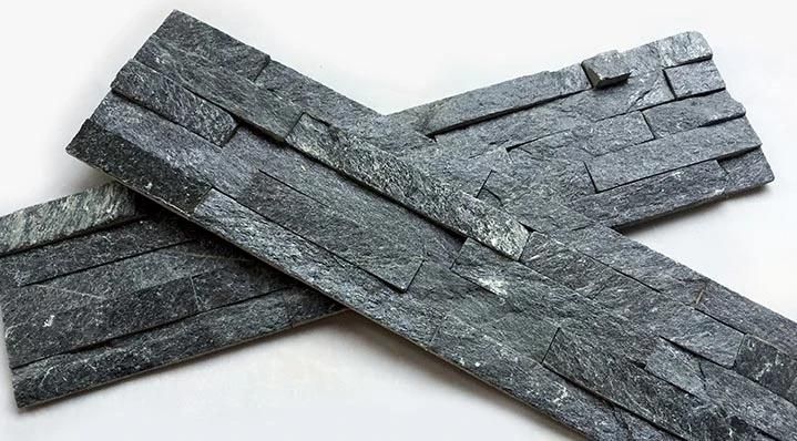 Natural Black Quartz Stone Wall Panels