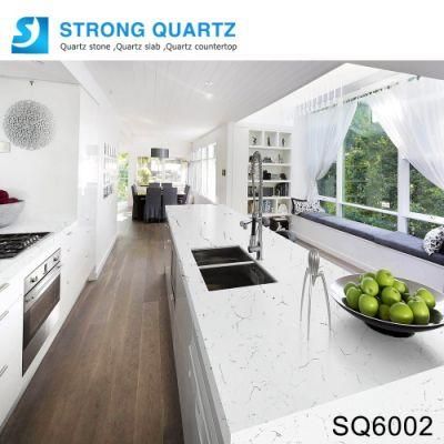 Wholesale Prefab Carrara White Quartz Stone Kitchen/Bathroom Countertop