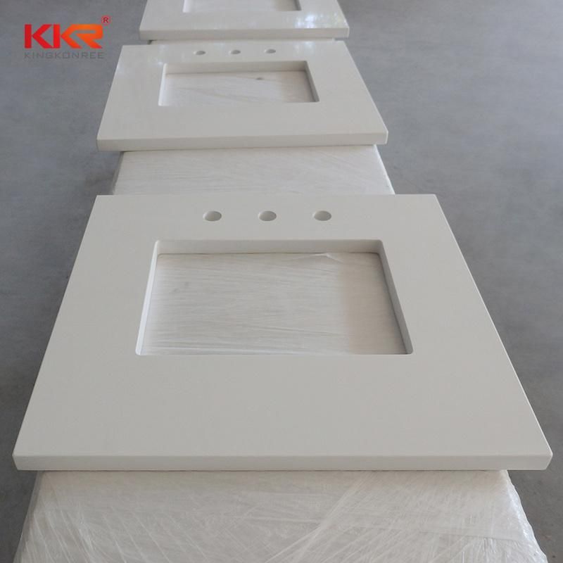 Kkr Custom Solid Surface Marble Pattern Sink & Vanity Tops for Project