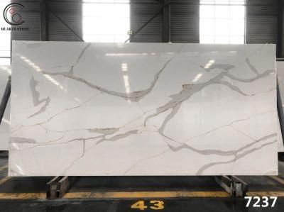 Large Size Surface Polishing 7237 Artificial Quartz Stone Slab
