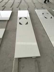 Pure White Slab Quartz for Kitchen Countertop
