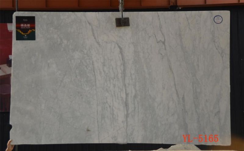 Snow White Polished Marble Slabs for Interior Flooring Wall Decoration