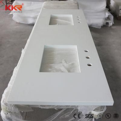 Kingkonree Acrylic Solid Surface Hotel Project Bathroom Vanity Top
