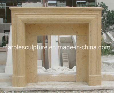 Low Price Simple Style Marble Stone Sculpture Fireplace (SYMF-310)