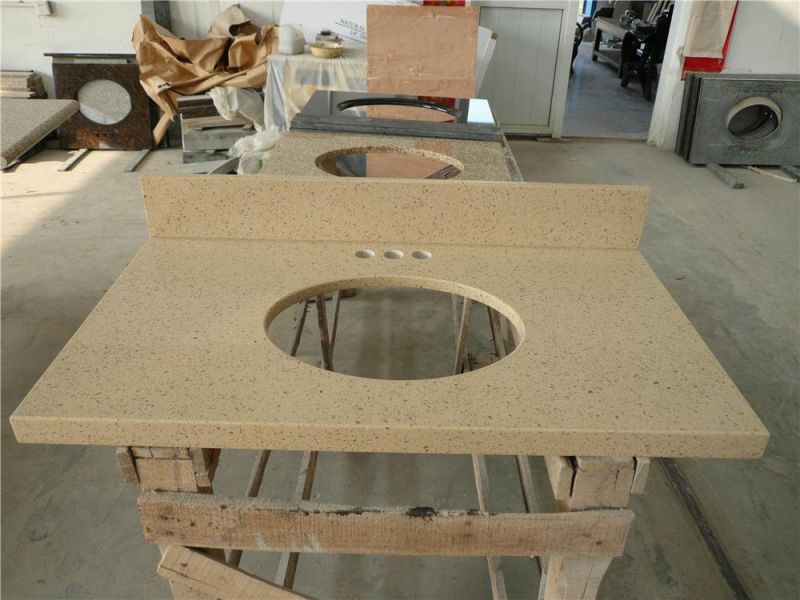 Environment Friendly New Material Artificial Marble/Quartz Stone for Dinning Table Top Counter Top