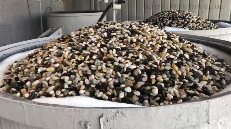 Polished Natural River Stone Mix Color Pebble Stone for Garden