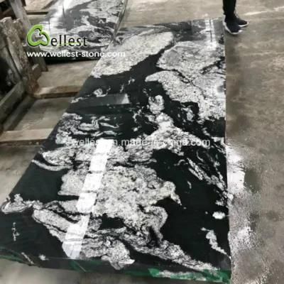 Natural Stone Royal Ballet Black Granite Stone Slab Tile