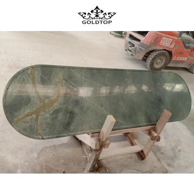 Wholesale Natural Stone Green Marble Slab for Bathroom Countertop Table Tops