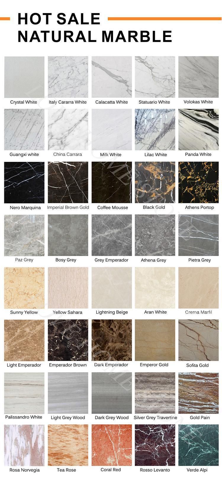 Natural Polished Natural Stone Grey Marble for Construction/Flooring/Floor Tiles/Wall Cladding/Decoration/Building Material