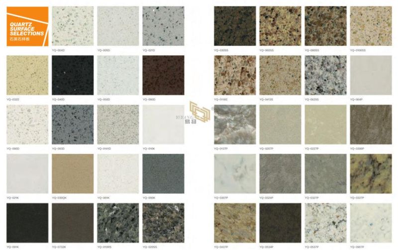 Engineered South Asia Grey Quartz Countertops for Kitchen (YQ-VN509)