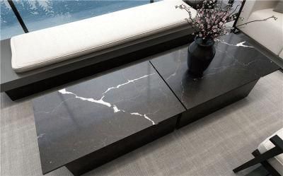 Calacatta Black Quartz Engineered Stone Livingroom Table Worktops Countertops