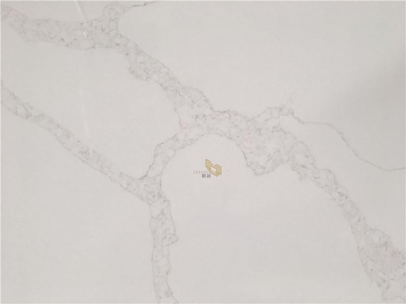 White/Grey/Wood Aritificial Stone White Quartz Slab for Bathroom Countertop/Vanitytop/Table Engineering