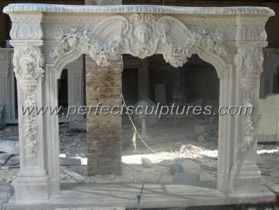 Chinese White Marble Fireplace Surround with Factory Wholesale Price (QY-LS494)