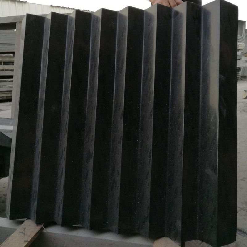 Polished Surface China Mongolia Black Granite Stone for Flooring Tiles