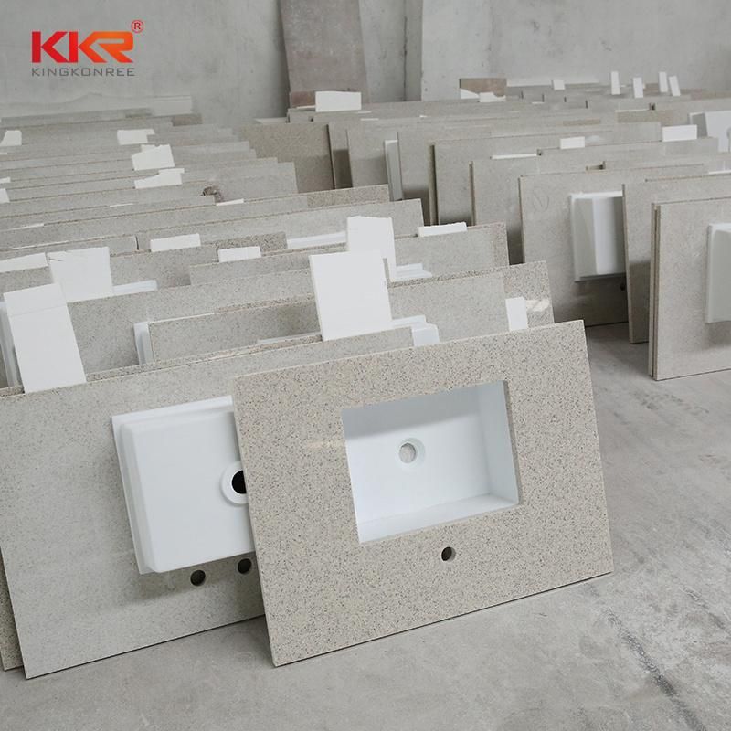 Custom Quartz Stone Vanity Tops Seamless Joint