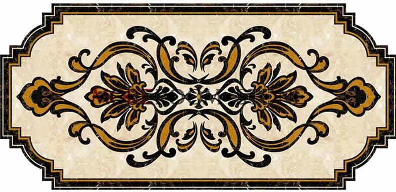 Hotel Corridor Waterjet Inlaid Marble Floors