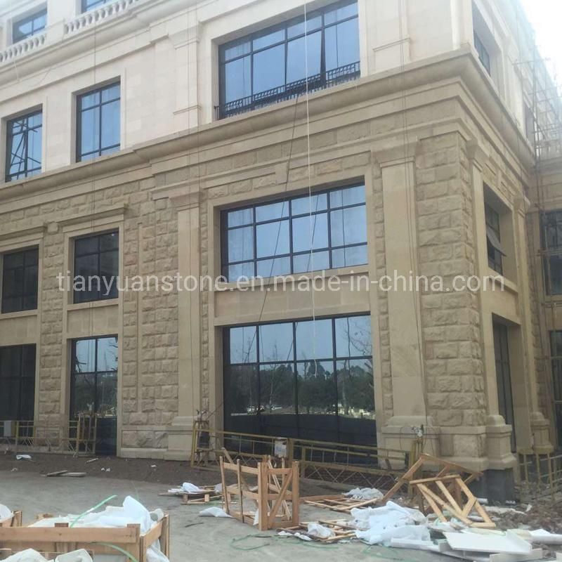 Natural Beige Yellow Sandstone Column for Architectural Building Project