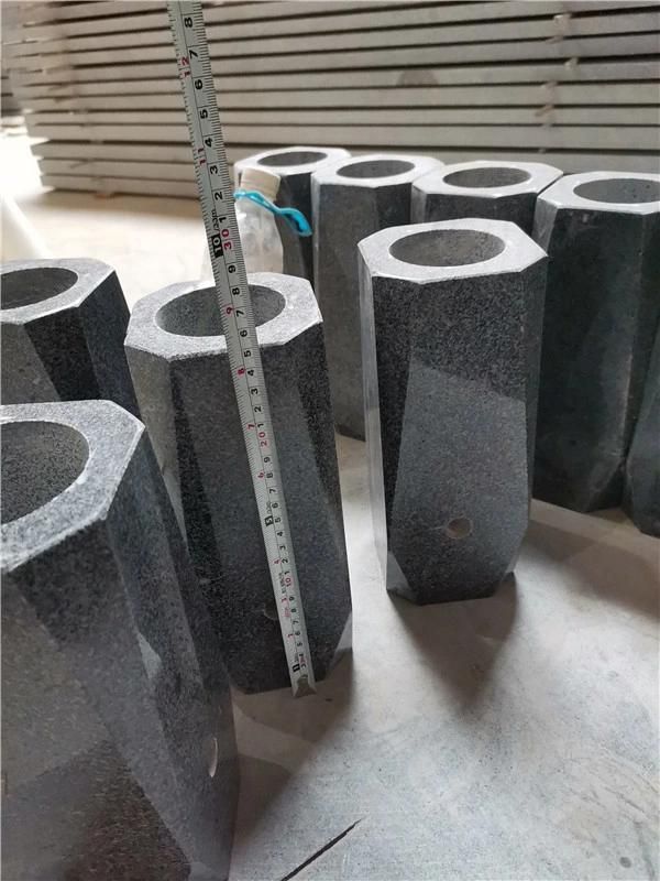 G654 Grey Granite Tombstone Romania Headstone Top Monument with Custom Design