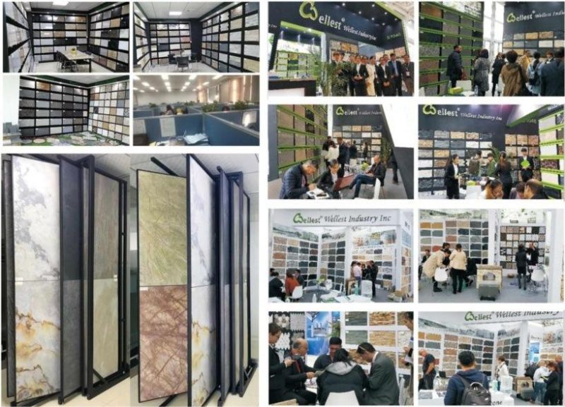 New Material Natural Flexible and Super Thin Stone Green Veneer Stone Panel for Indoor