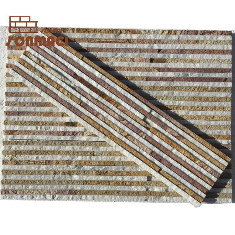 China Natural Slate Stacked Art Stone Wall Veneers